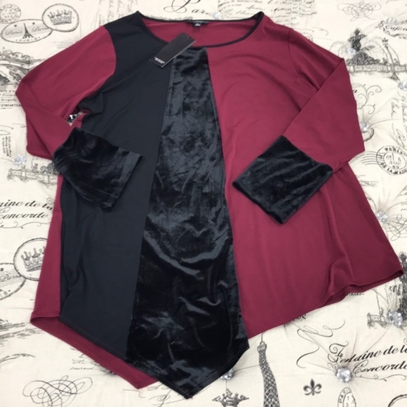 Alfani Plus Size Colorblocked Asymmetrical Tunic - Picture 2 of 4